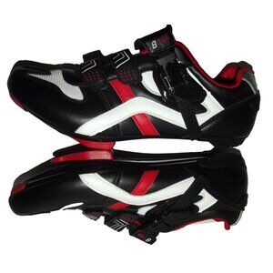 Bucklos B708 Womens 10.5 800708 Black Red Bicycle Shoes Precise Buckle Strap